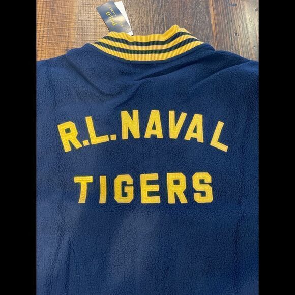 Polo Ralph Lauren R.L Naval Tigers Ralph 20 Fleece Sweater Jacket NWT Mens S - Picture 4 of 6